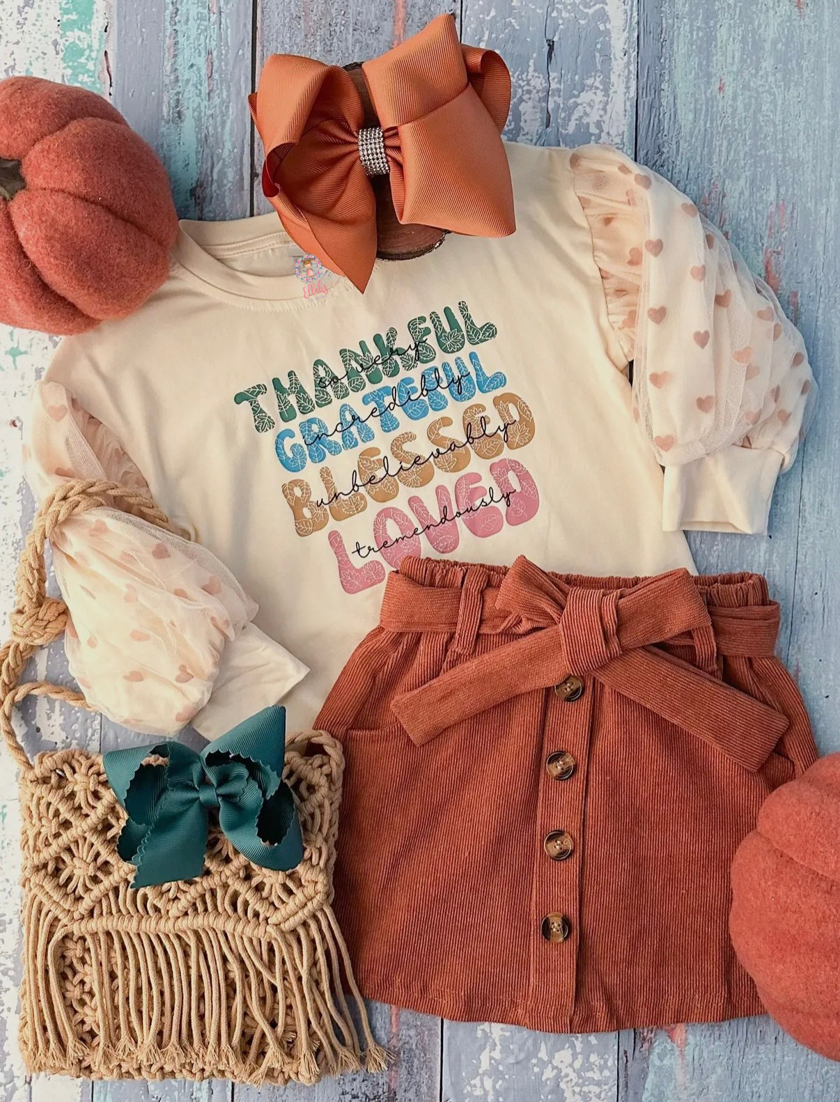 Thankful Corduroy Skirt Set